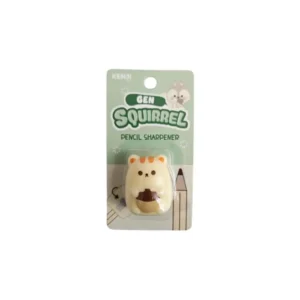 Kenji Kawaii Gen Squirrel Pencil Sharpener & Eraser [hangable packaging]