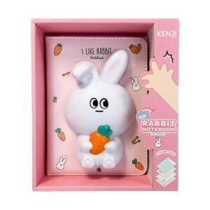 Notebook relief 3D Kenji Gen Rabbit [Format A5, 128 pages stylisées, emballage boîte cadeau]