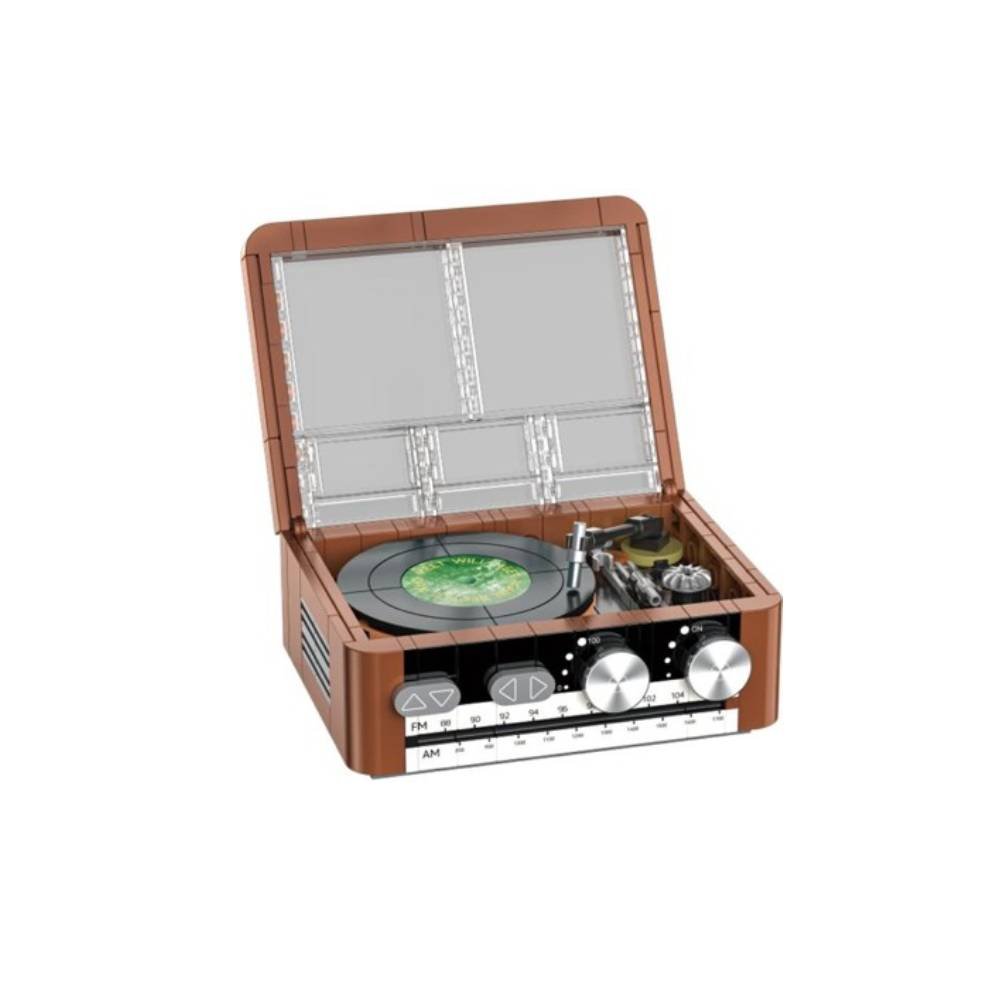 Retro Pop Series Construction kit: Vinyl record player [217 pieces, for ages 8+]