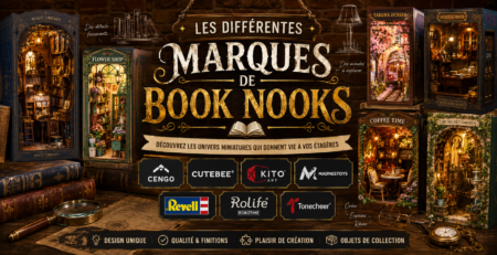 Lire la suite à propos de l’article Les différentes marques de Book Nook : guide complet pour choisir votre diorama miniature