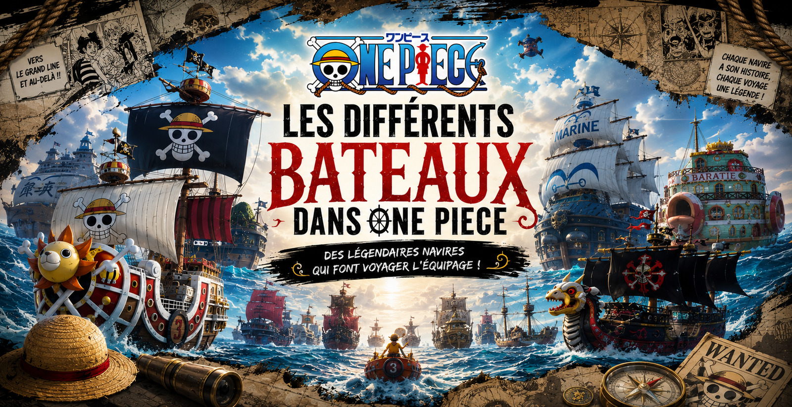 You are currently viewing Les différents bateaux dans One Piece : guide complet des navires emblématiques