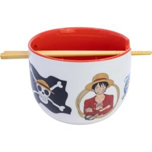 Bol Ramen Full Color céramique avec baguettes Nintendo One Piece [en boîte cadeau ]