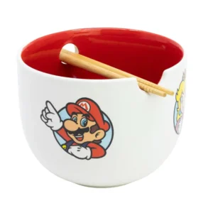 Bol Ramen Full Color céramique avec baguettes Nintendo Super Mario : Mario [en boîte cadeau ]