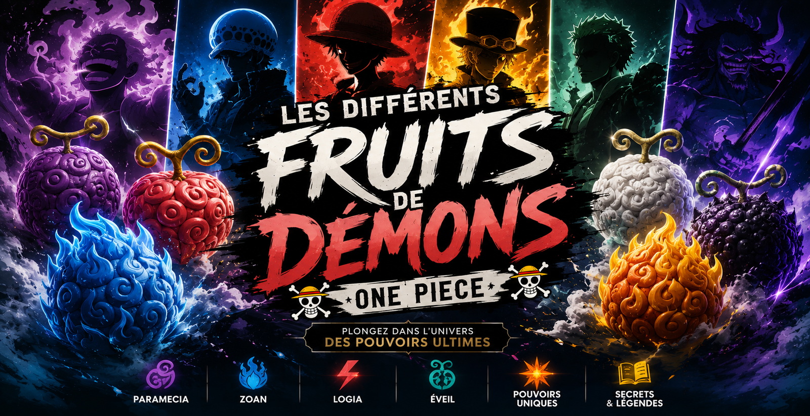You are currently viewing Les différents fruits du démon dans One Piece : guide complet Paramecia, Zoan et Logia